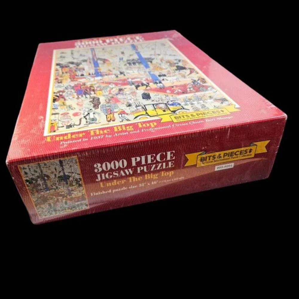 3000 Piece Jigsaw Puzzle Under The Big Top Circus Bits and Pieces 33 x 16 In New